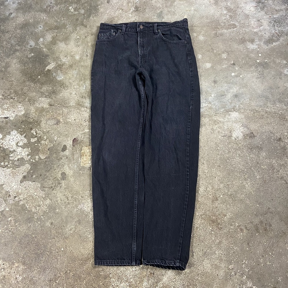 Vintage 90s Levi's 550 XX Jeans Size 36x34 Black Denim Relaxed Fit Made in USA